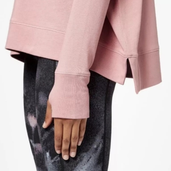 Sweaty Betty Dolman Sleeve Boxy Peach Sweatshirt with Thumbholes Oversized S - Picture 3 of 11